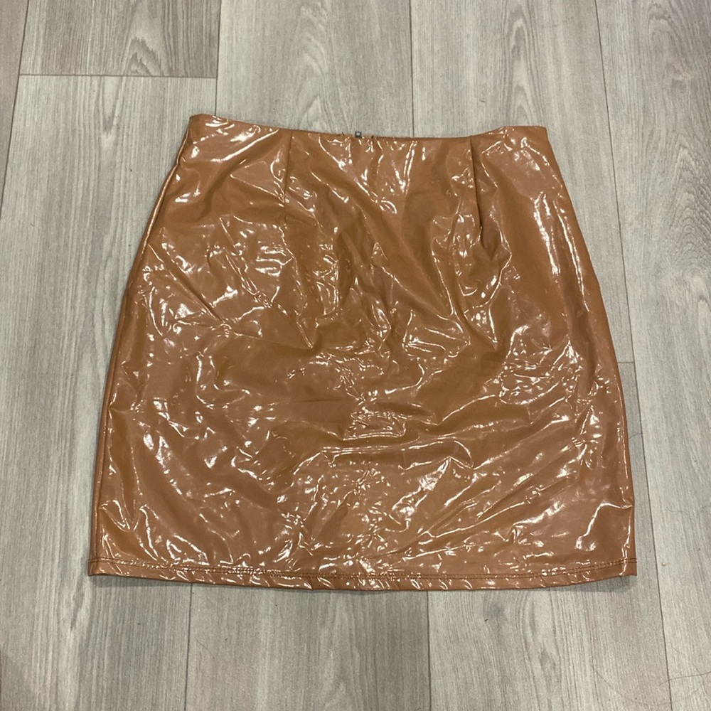 Fashion Nova Faux Lether Mini Skirt